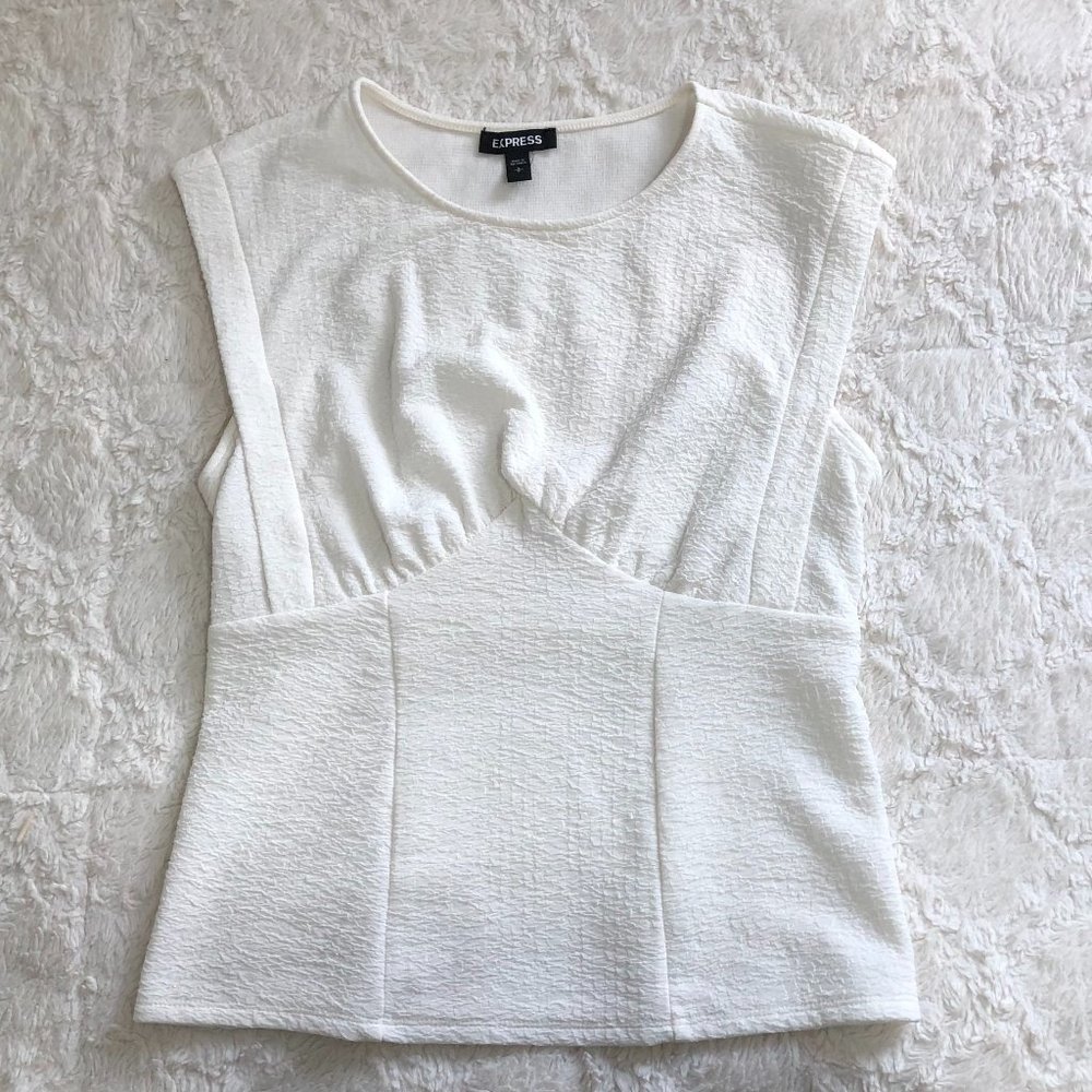 Express Women Sleeveless White Blouse